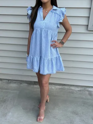 To the Hamptons Striped Dress