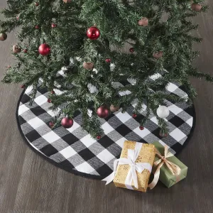 Annie Black Buffalo Check Tree Skirt 36"