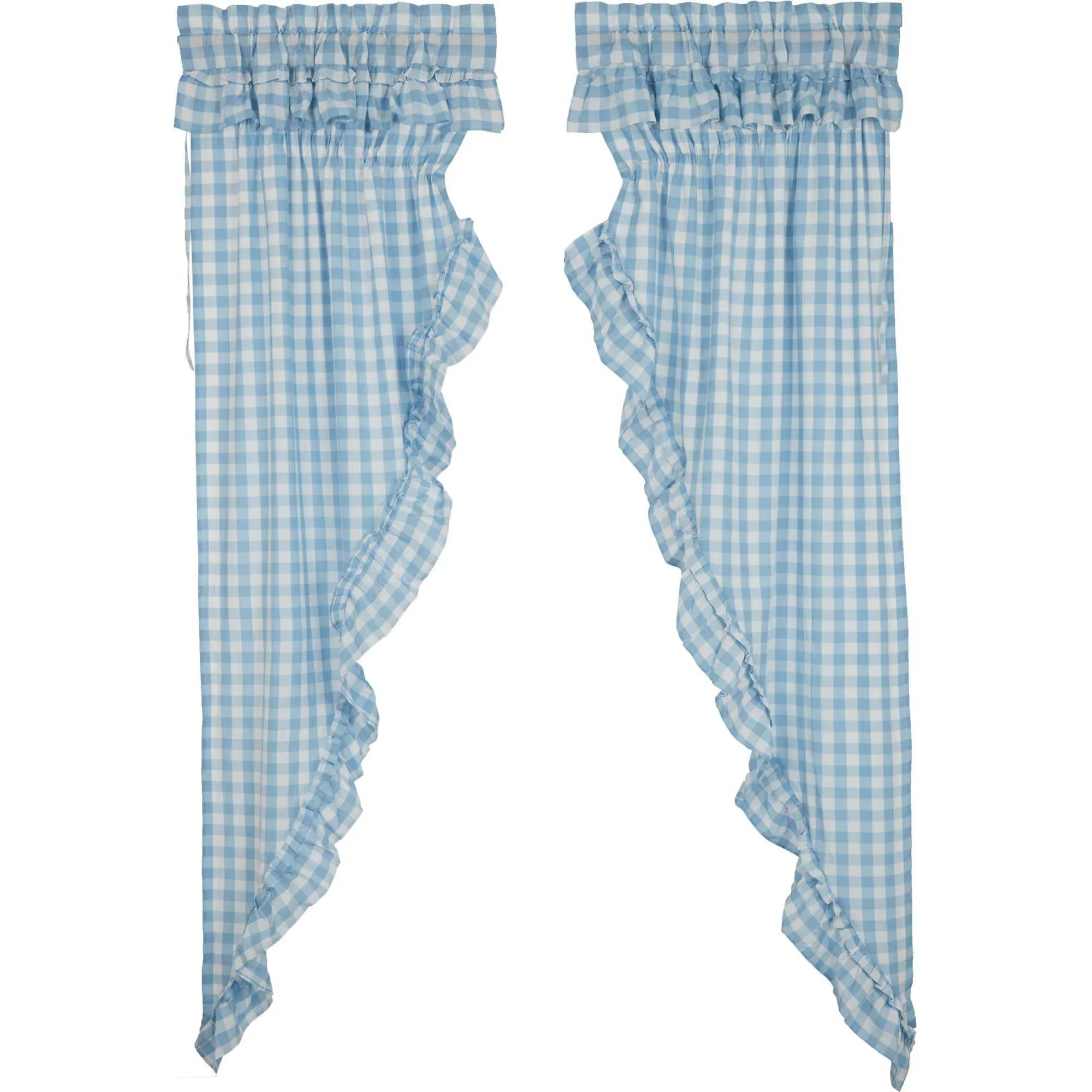 Annie Buffalo Check Ruffled Prairie Panel Set of 2