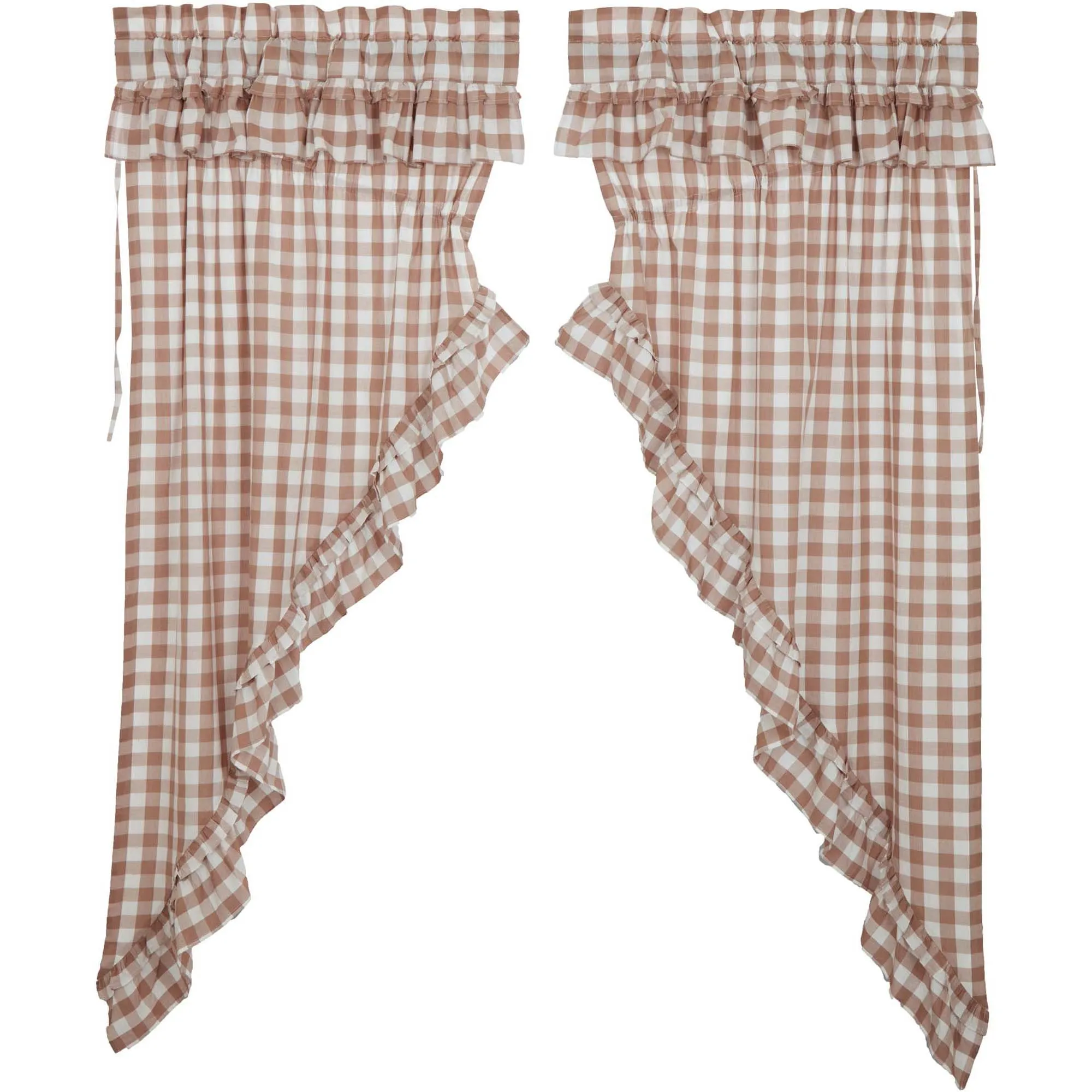 Annie Buffalo Check Ruffled Prairie Panel Set of 2