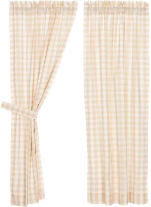 Annie Buffalo Tan Check Short Panel Set of 2 63x36