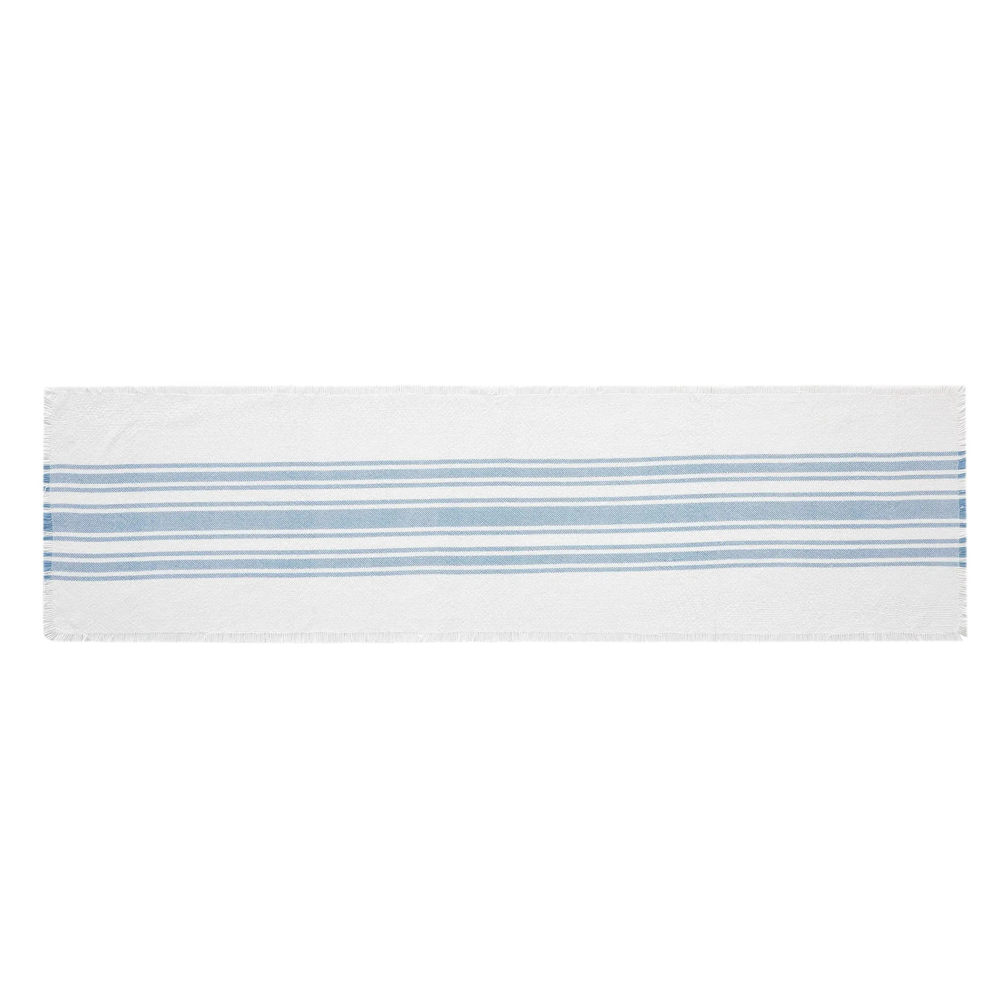 Antique White Stripe Blue Indoor/Outdoor Runner 12x48"