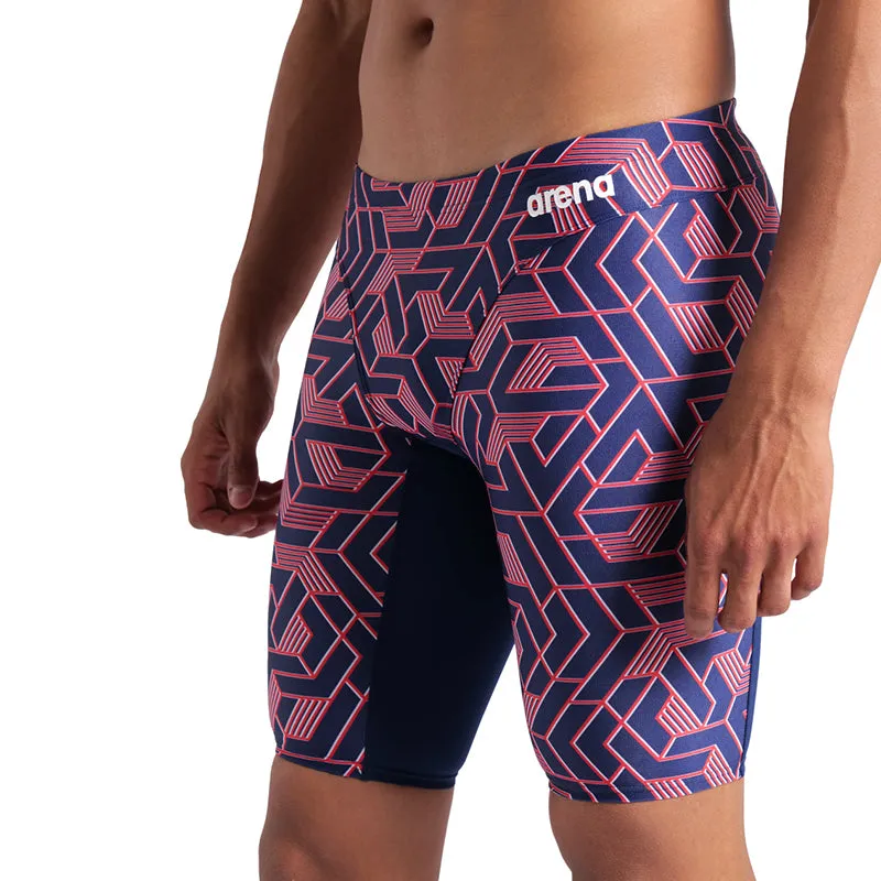 Arena - Escape Swim Men's Jammer - Navy/Team Red