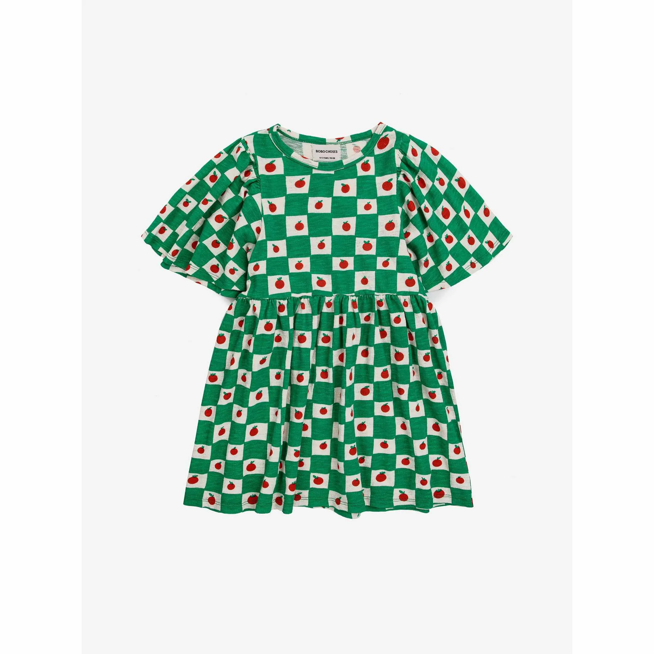 Bobo Choses - Tomato all-over ruffle sleeve dress