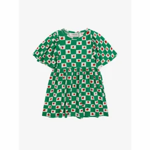 Bobo Choses - Tomato all-over ruffle sleeve dress