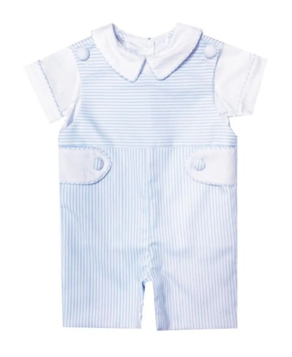 Boys Blue Stripe Overall