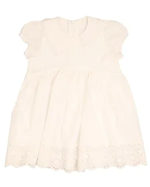 BT White Short Sleeve Eyelet Dress