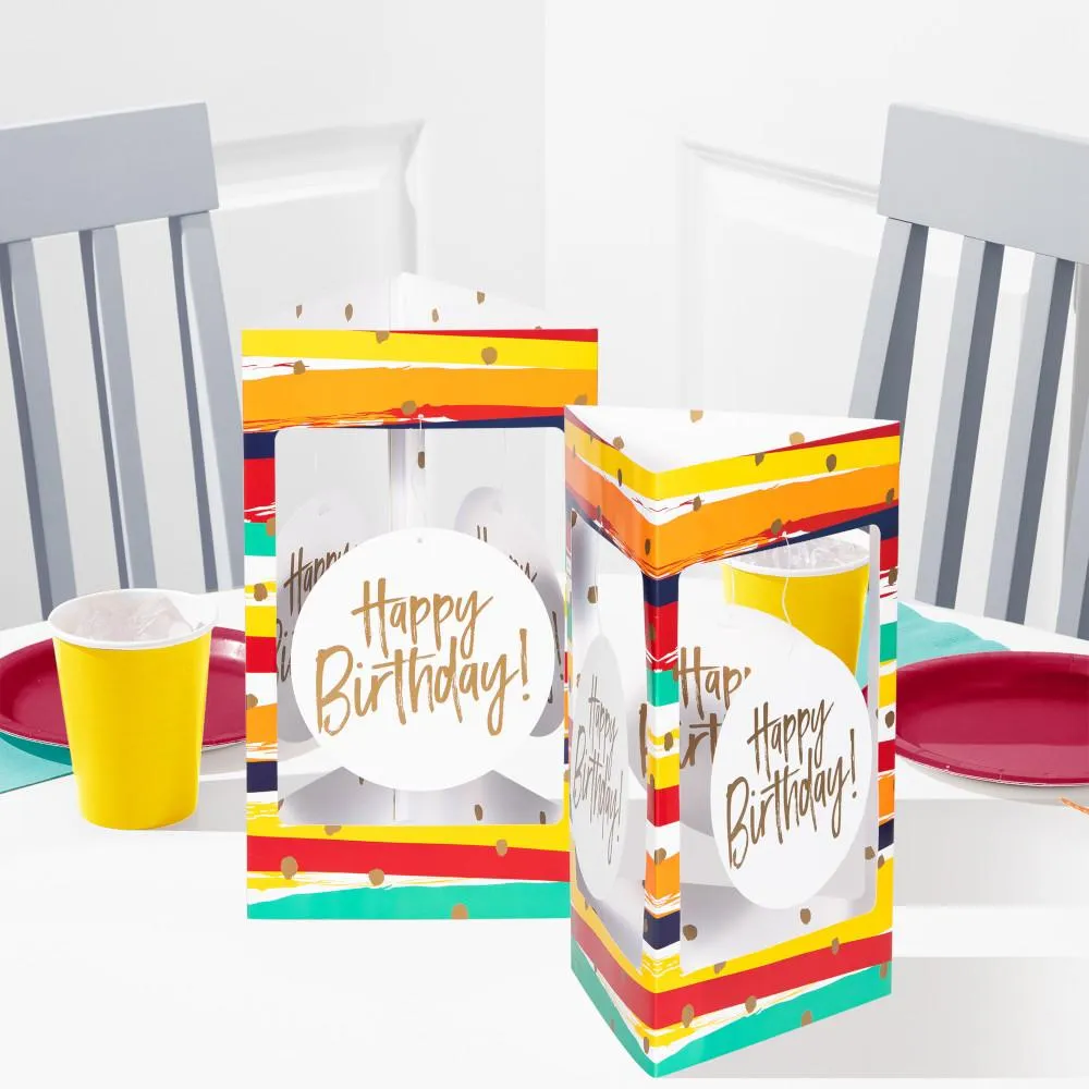 Bulk Birthday Stripes Centerpieces (12 per Case)