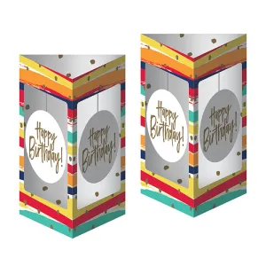 Bulk Birthday Stripes Centerpieces (12 per Case)