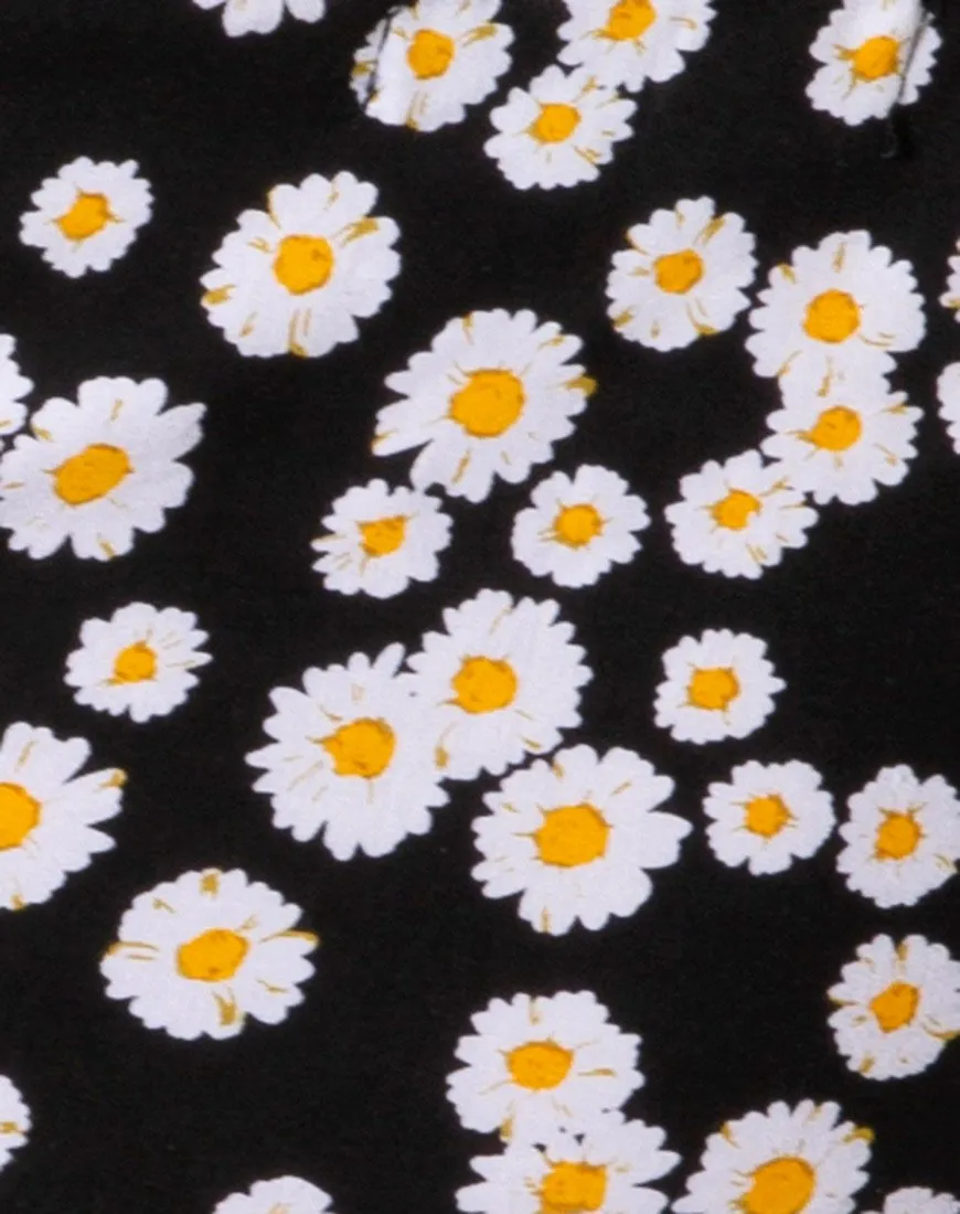 Celinda Crop Top in Mini Daisy Black