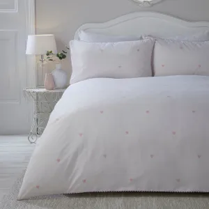 Decorative Heart Duvet Cover Set by Serene in Blush