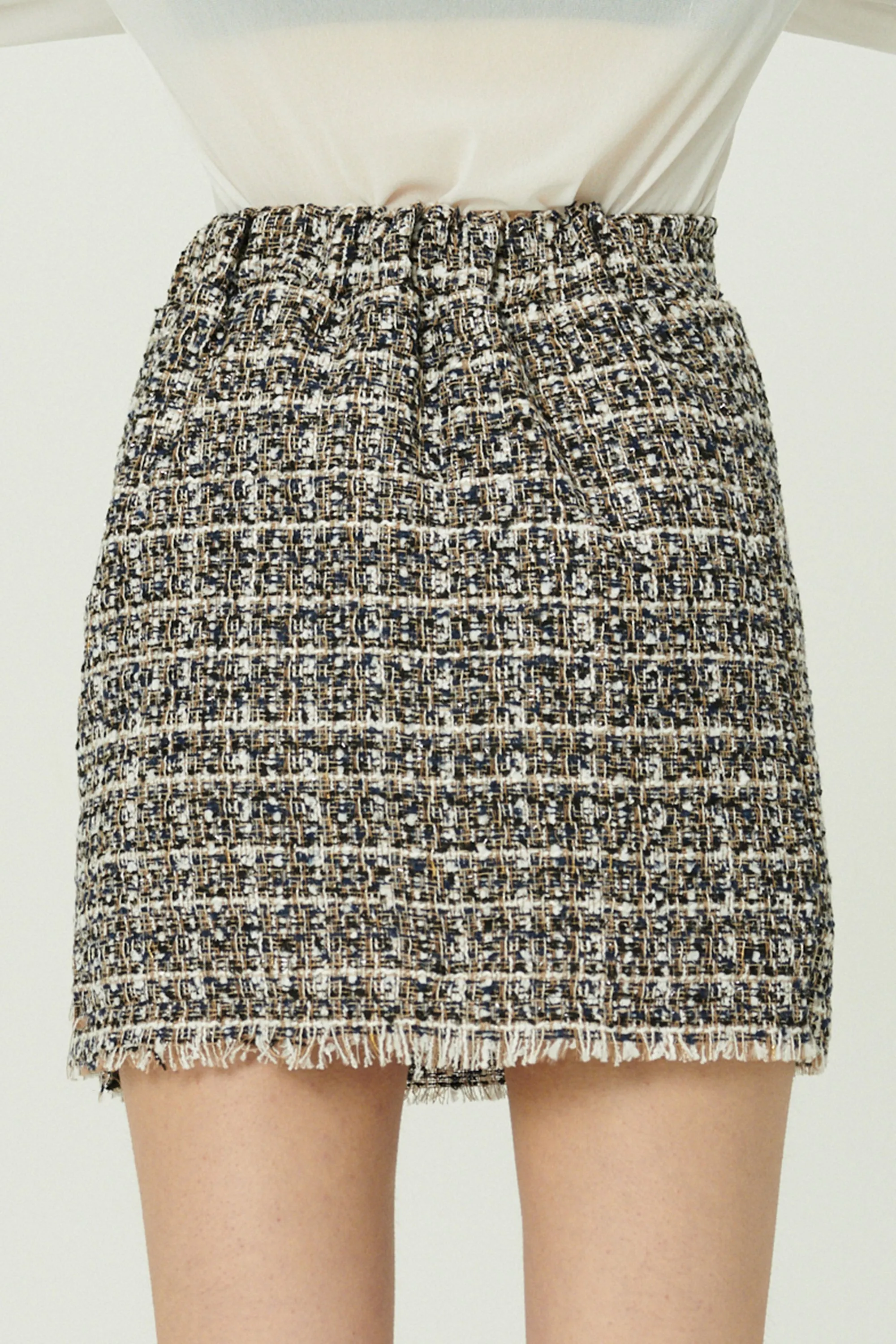 Diana Frayed Tweed Skirt