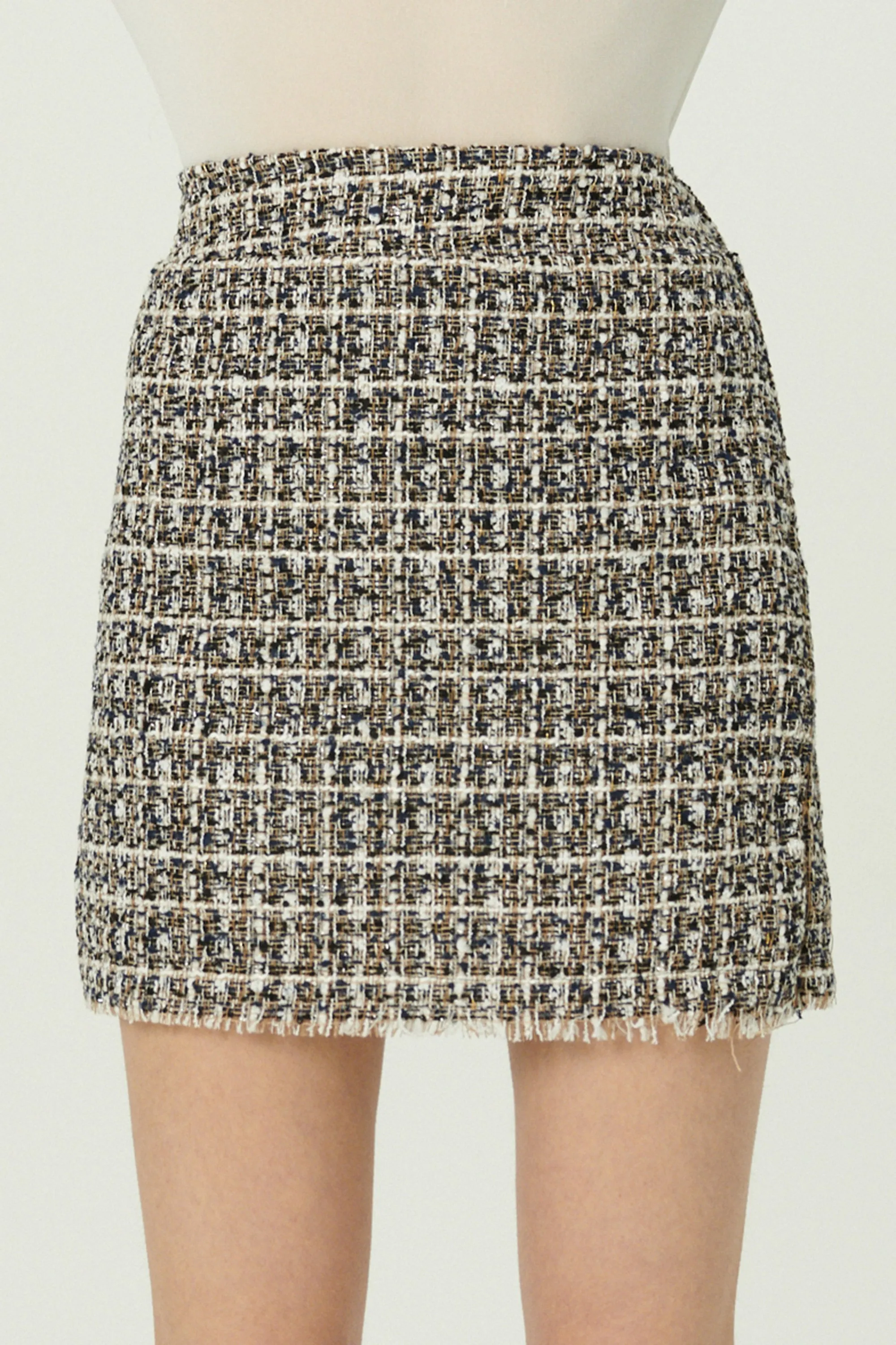 Diana Frayed Tweed Skirt