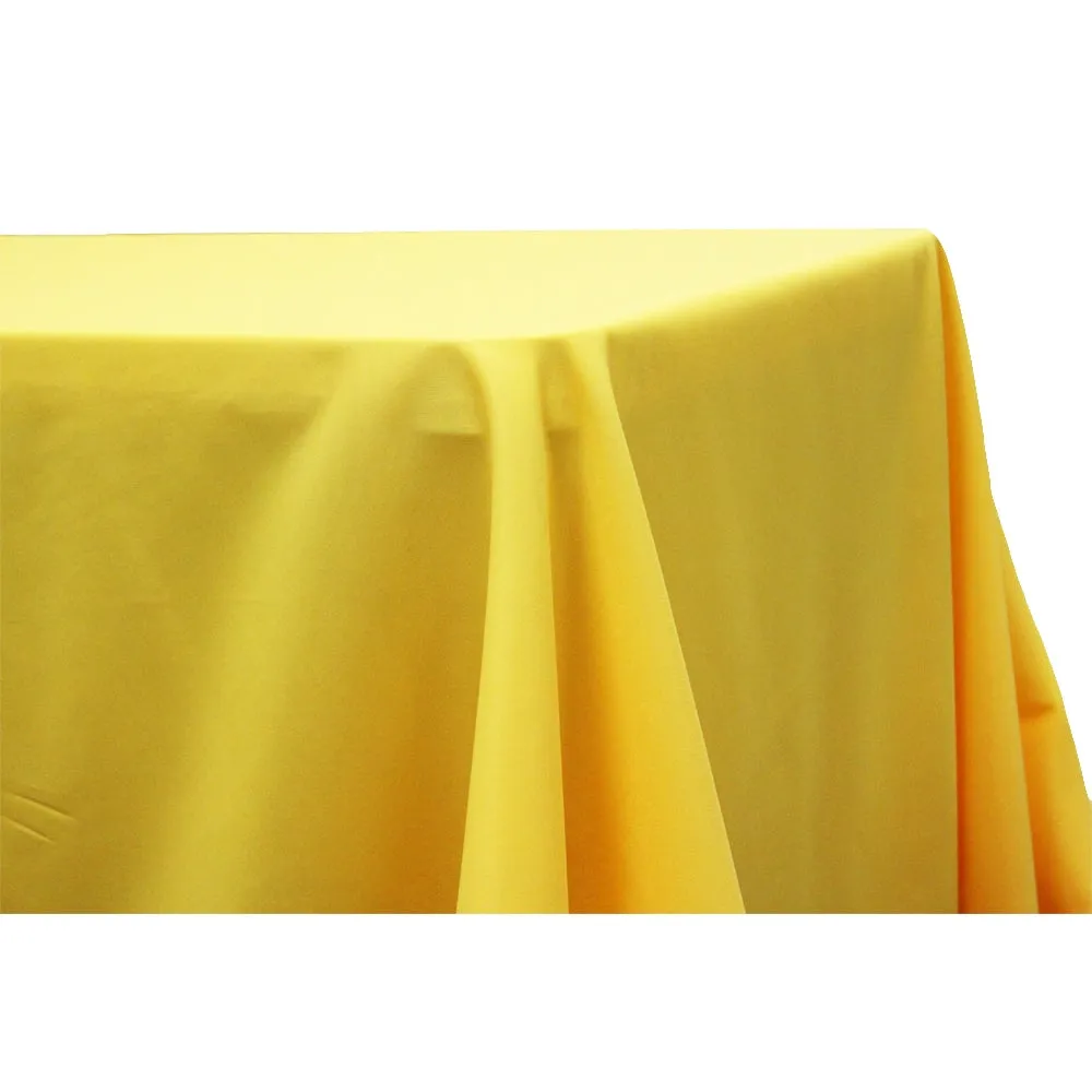 Economy Polyester Tablecloth 90"x132" Oblong Rectangular - Canary Yellow