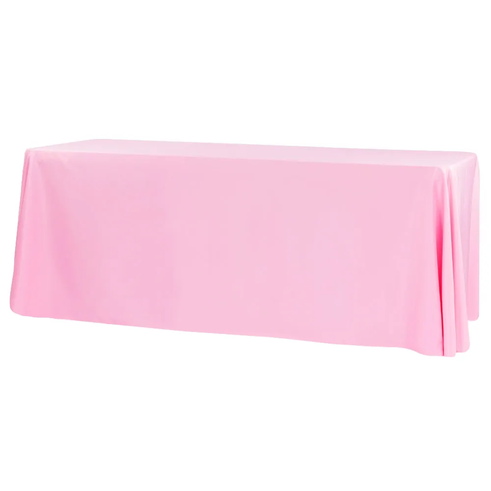 Economy Polyester Tablecloth 90"x156" Oblong Rectangular - Pink