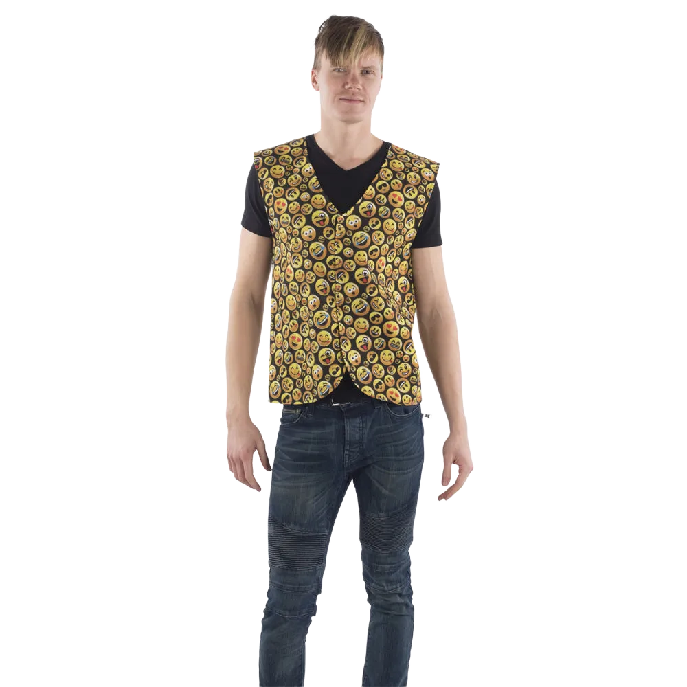 Emoji Printed Vest - Adults