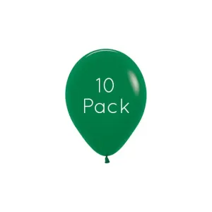 Forest Green Mini Balloons - 10 Pkt