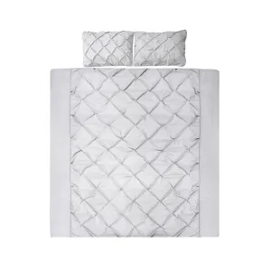 Giselle Bedding Super King Size Quilt Cover Set - Grey