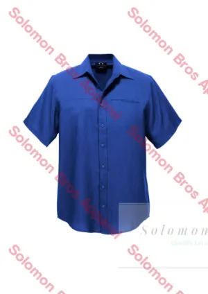 Haven Mens Short Sleeve Shirt Electric Blue