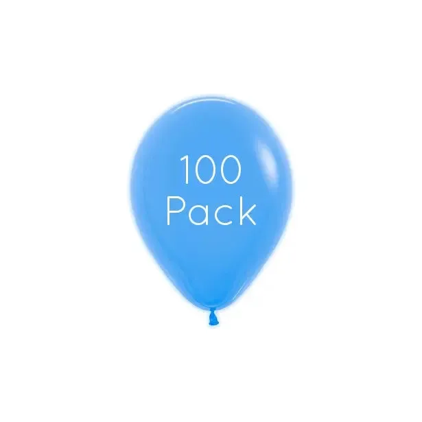 Neon Blue Mini Balloons - 100 Pkt