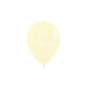 Pastel Matte Yellow Mini Balloons - 10 Pkt