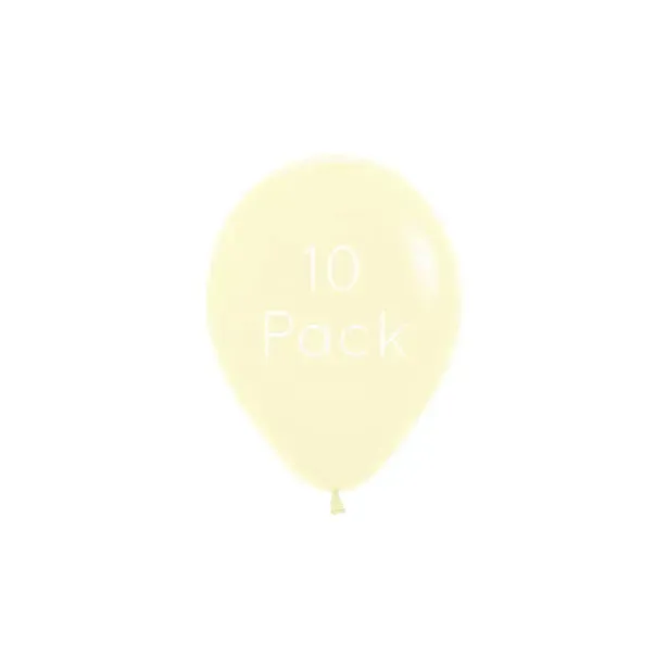 Pastel Matte Yellow Mini Balloons - 10 Pkt