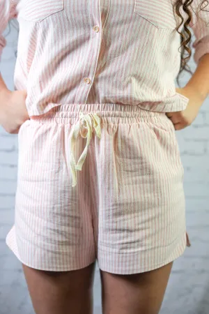 Peach Stripe Short