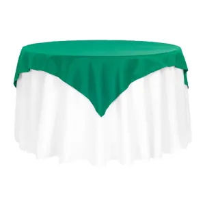 Polyester Square 54" Overlay/Tablecloth - Emerald Green