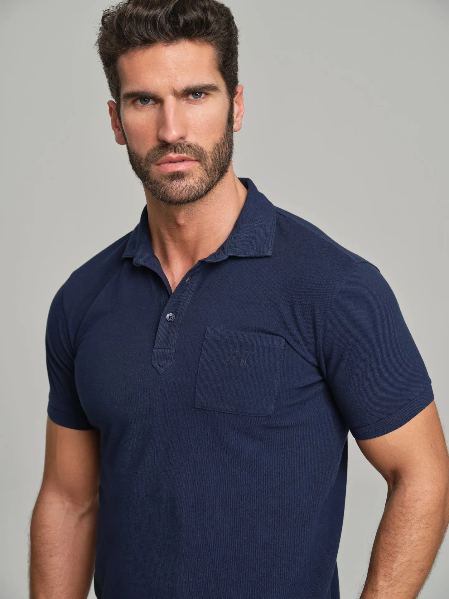 Relax garment dye piquet polo shirt