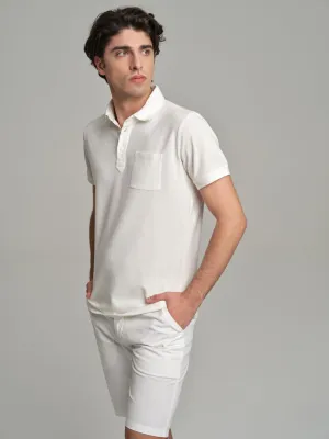 Relax garment dye piquet polo shirt