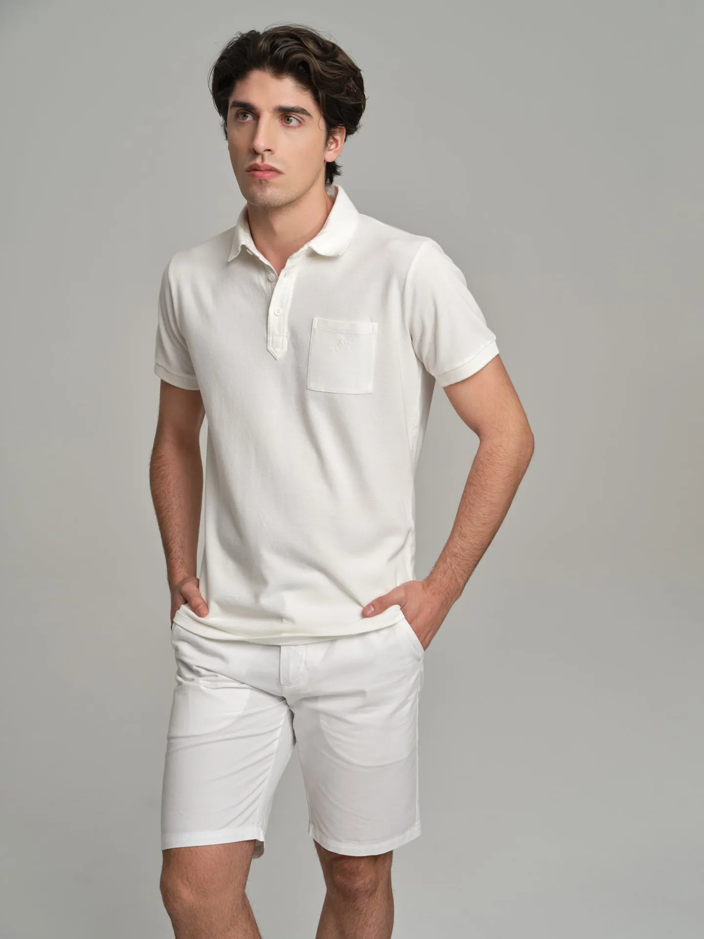 Relax garment dye piquet polo shirt