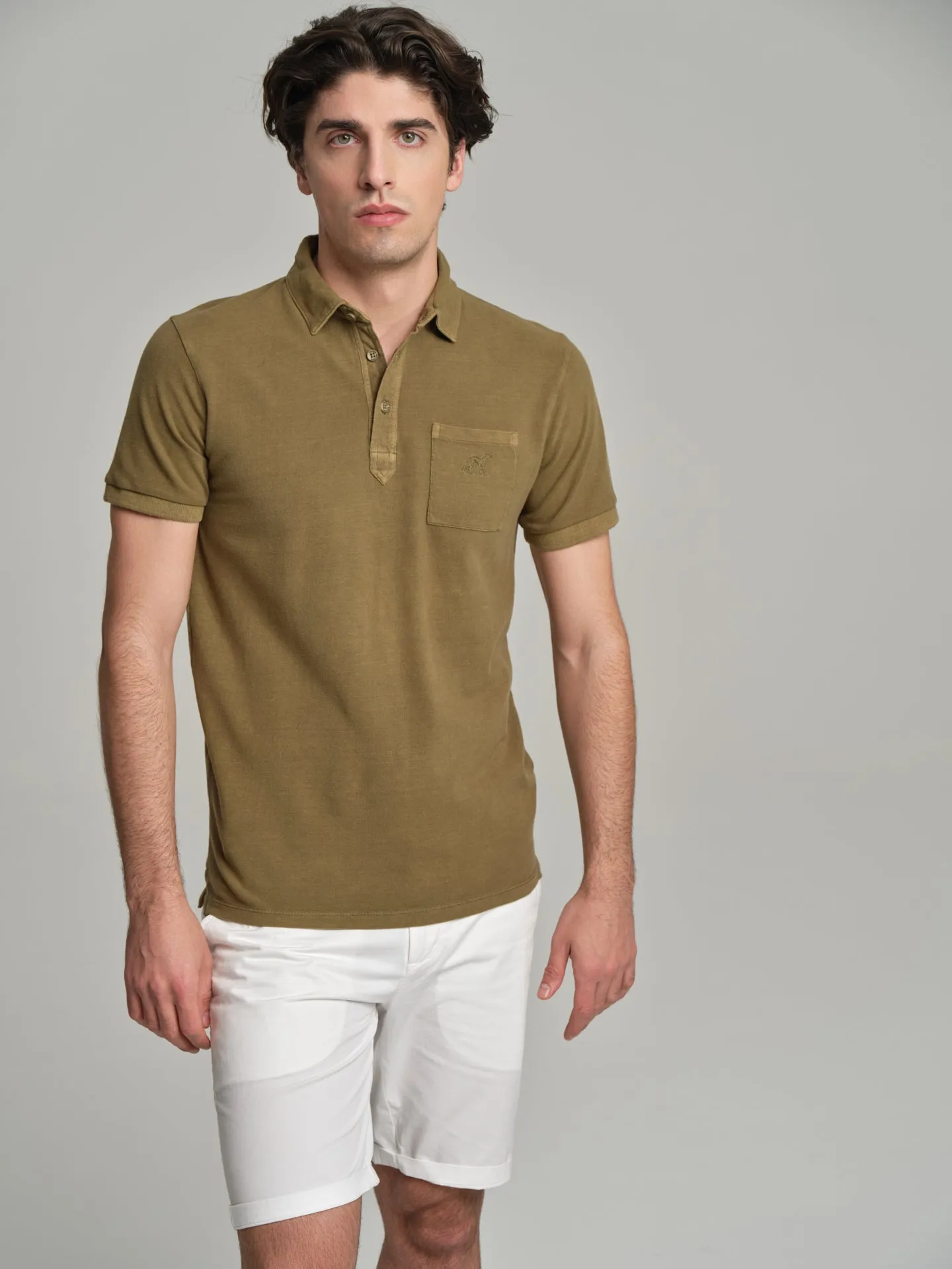 Relax garment dye piquet polo shirt