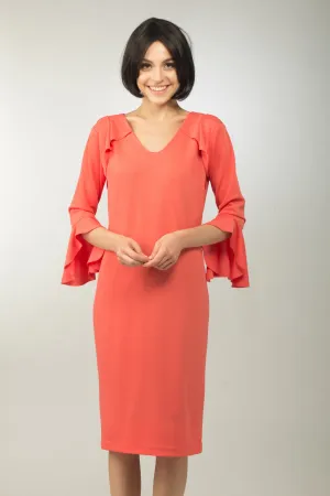 Rojo Flounce Sleeve Dress