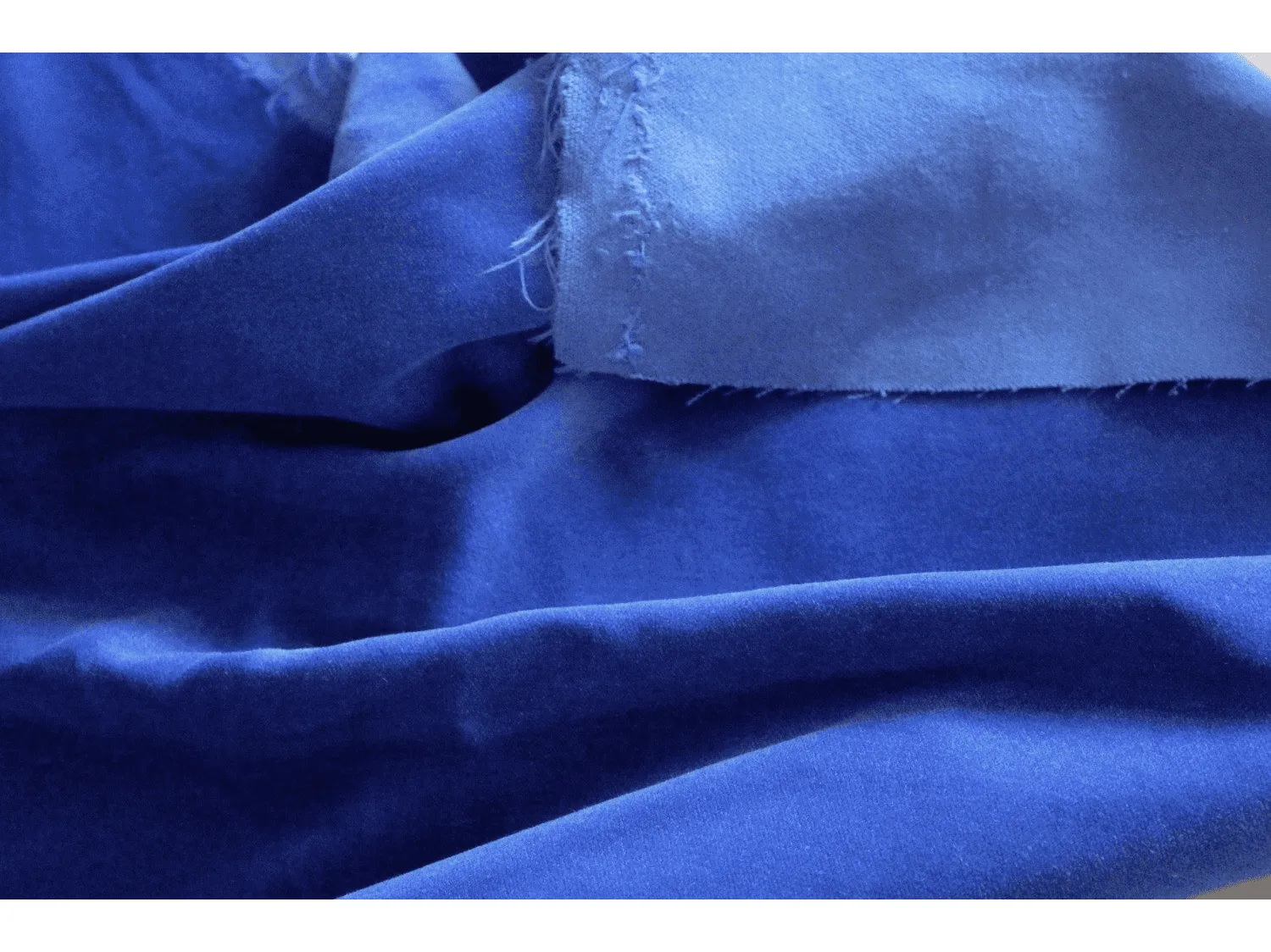 ROYAL BLUE - Cotton Dressmaking Velvet / Velveteen - Lightweight