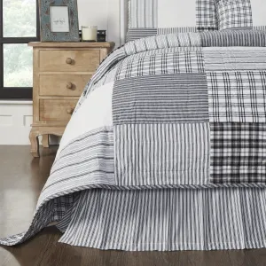 Sawyer Mill Black Ticking Stripe Bed Skirt