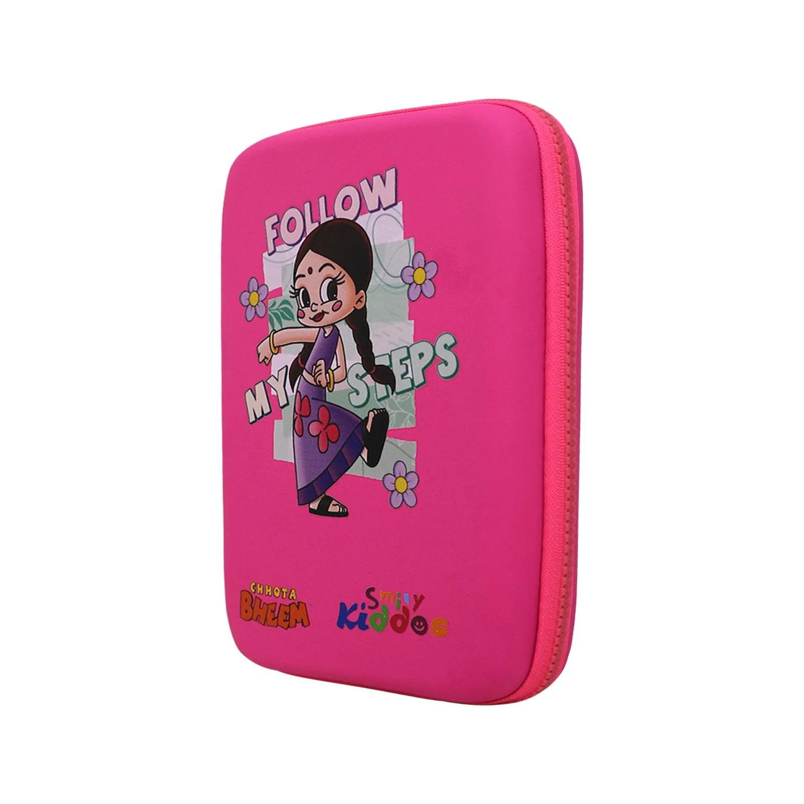 Smily Kiddos - Licensed Chhota Bheem  - Stylish & Spacious Hardtop EVA Pencil Case Chutki Follow my Steps - Pink