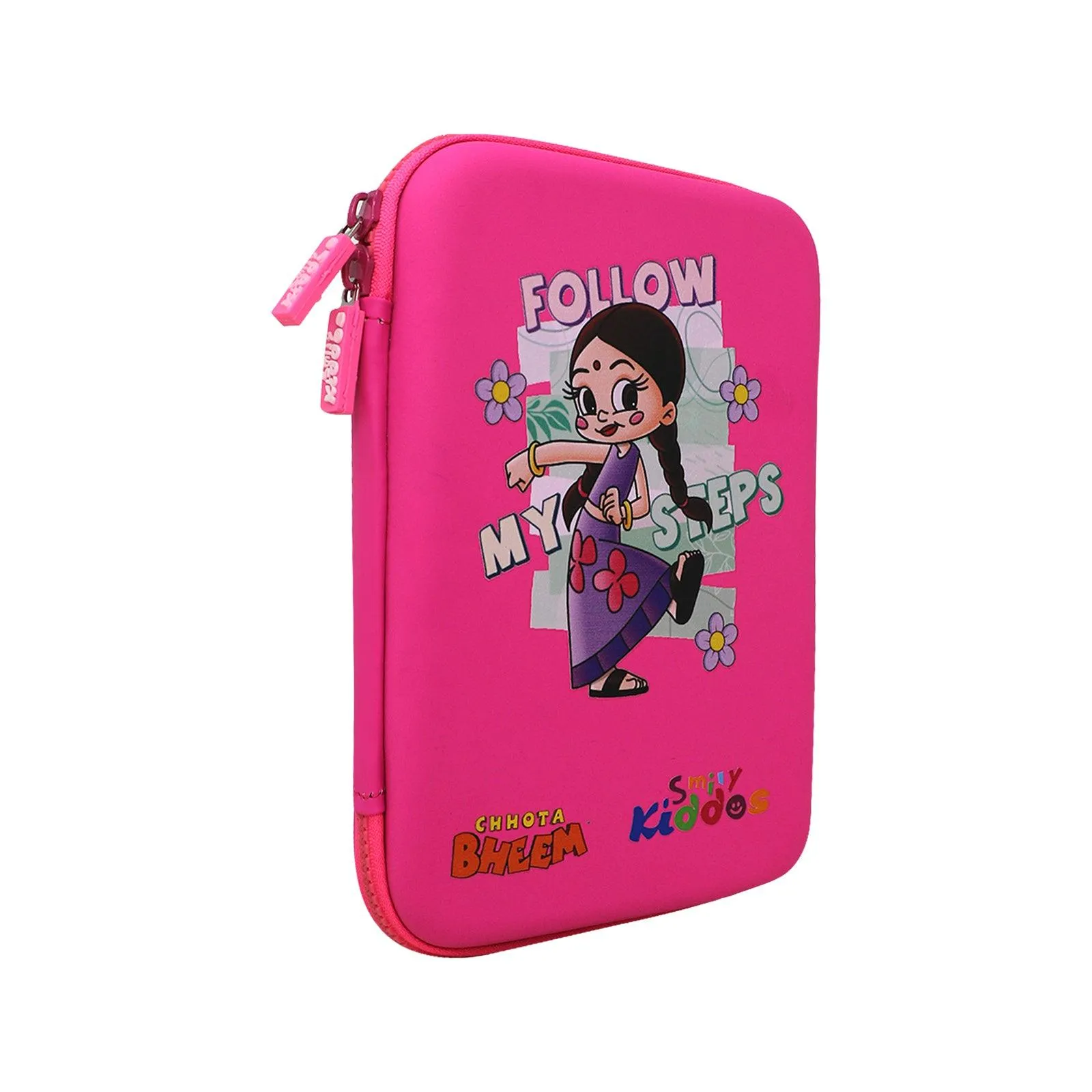 Smily Kiddos - Licensed Chhota Bheem  - Stylish & Spacious Hardtop EVA Pencil Case Chutki Follow my Steps - Pink