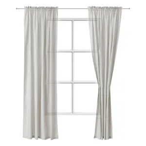 Solana Cotton Curtain (Set of 2) [Light grey]