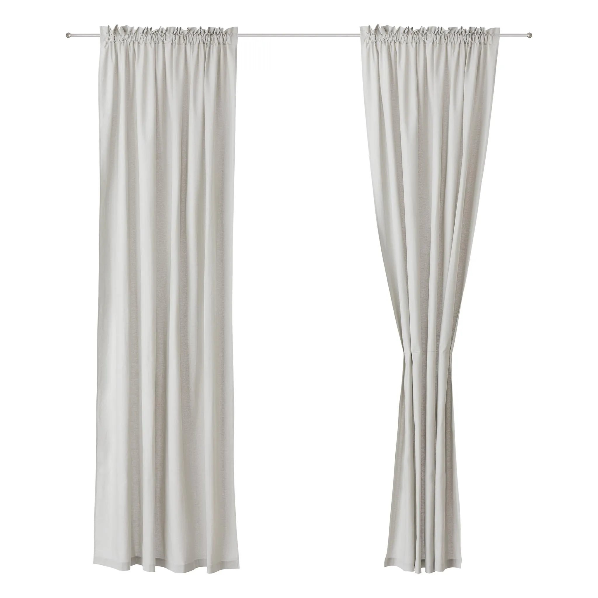 Solana Cotton Curtain (Set of 2) [Light grey]