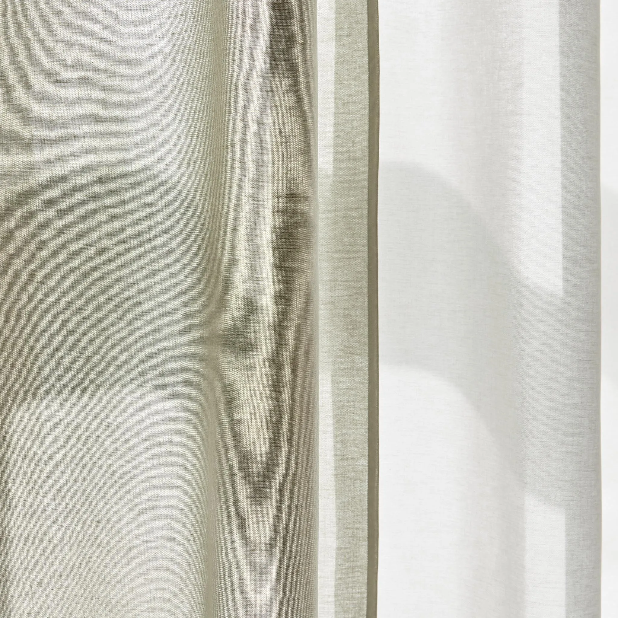 Solana Cotton Curtain (Set of 2) [Light grey]