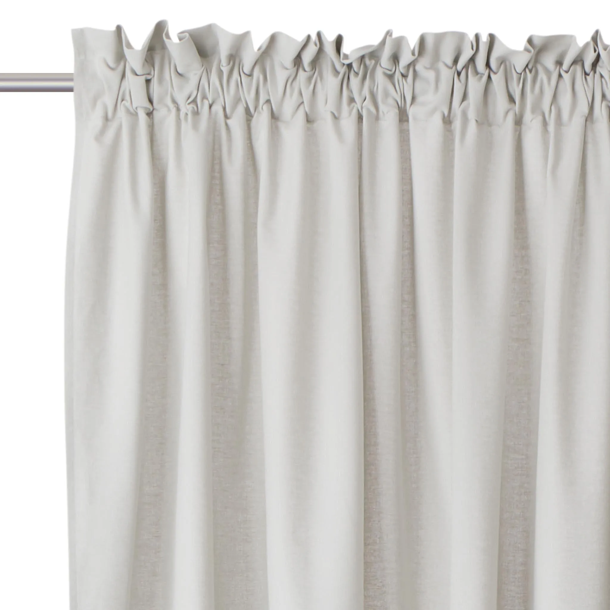 Solana Cotton Curtain (Set of 2) [Light grey]