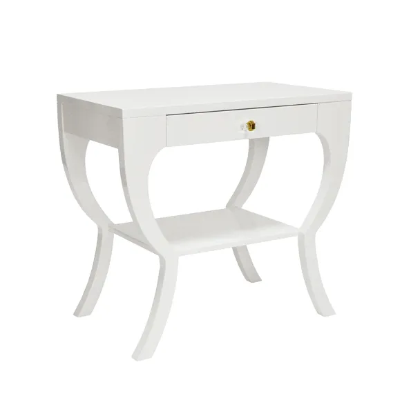 Sonya White Side Table by Worlds Away