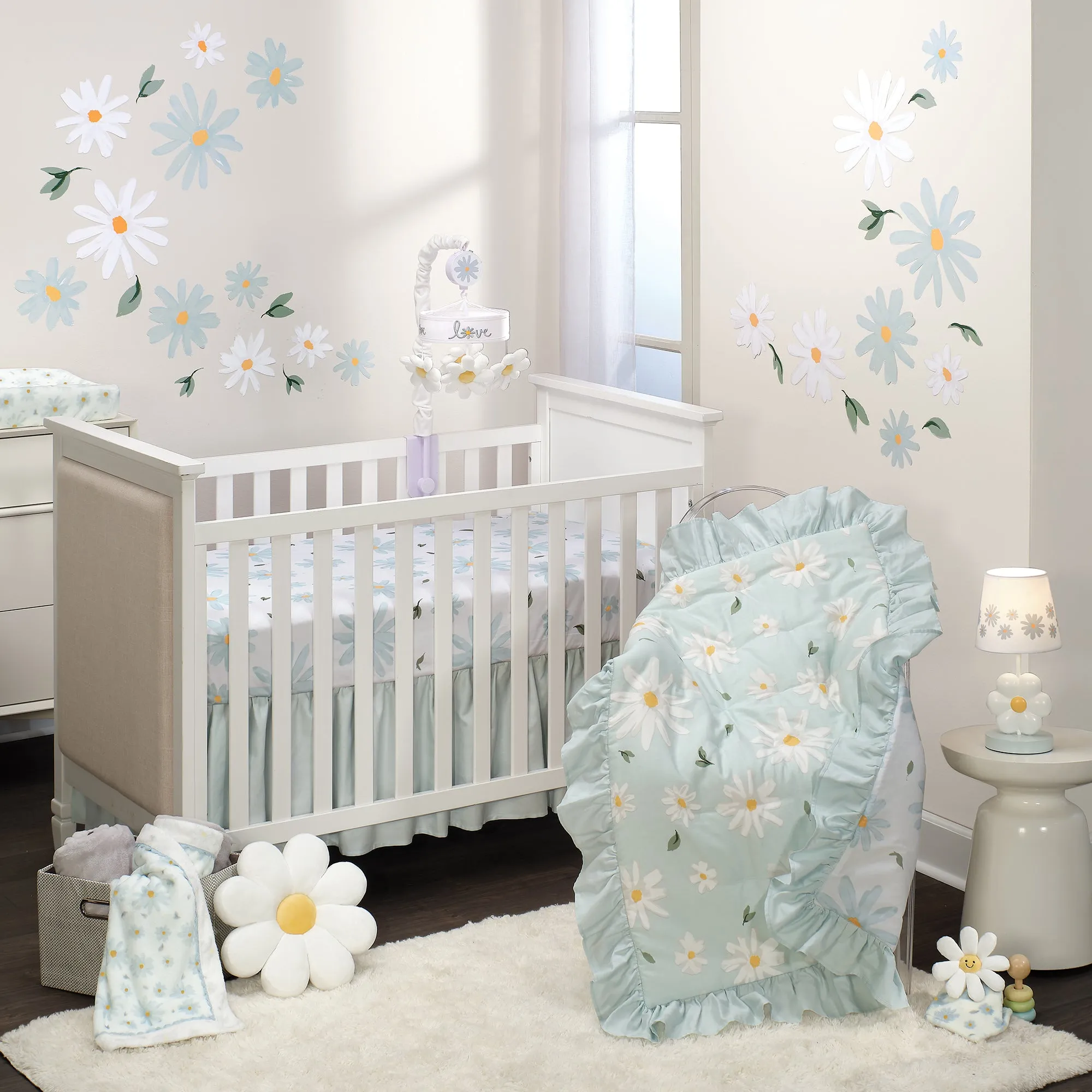 Sweet Daisy Cotton Fitted Crib Sheet