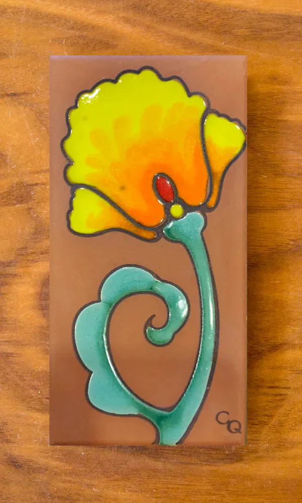 Terra Cotta Poppies 3" x 6" Tiles