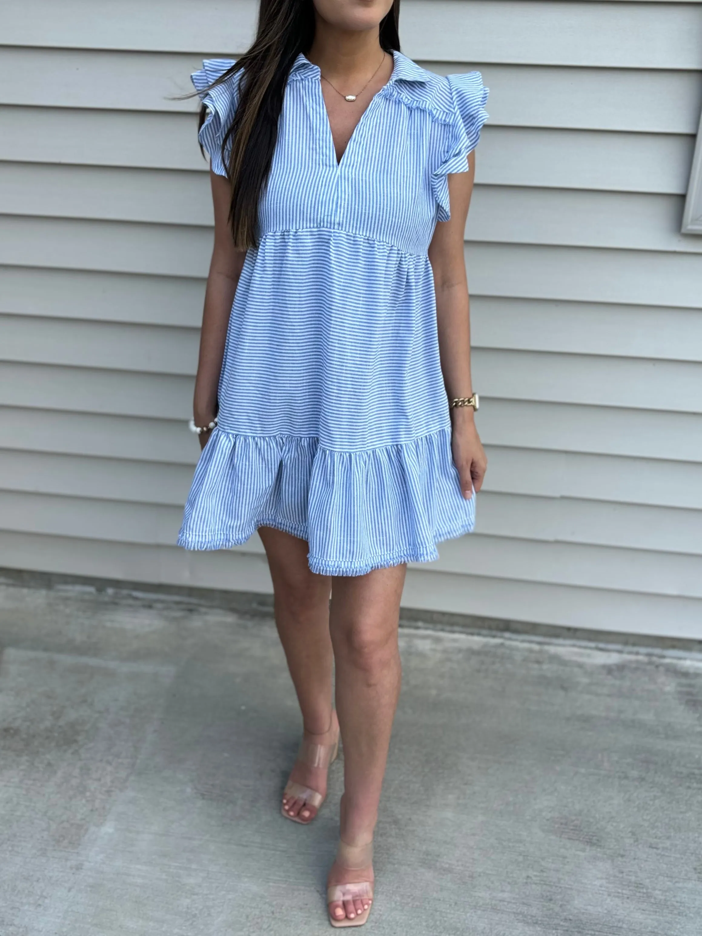 To the Hamptons Striped Dress