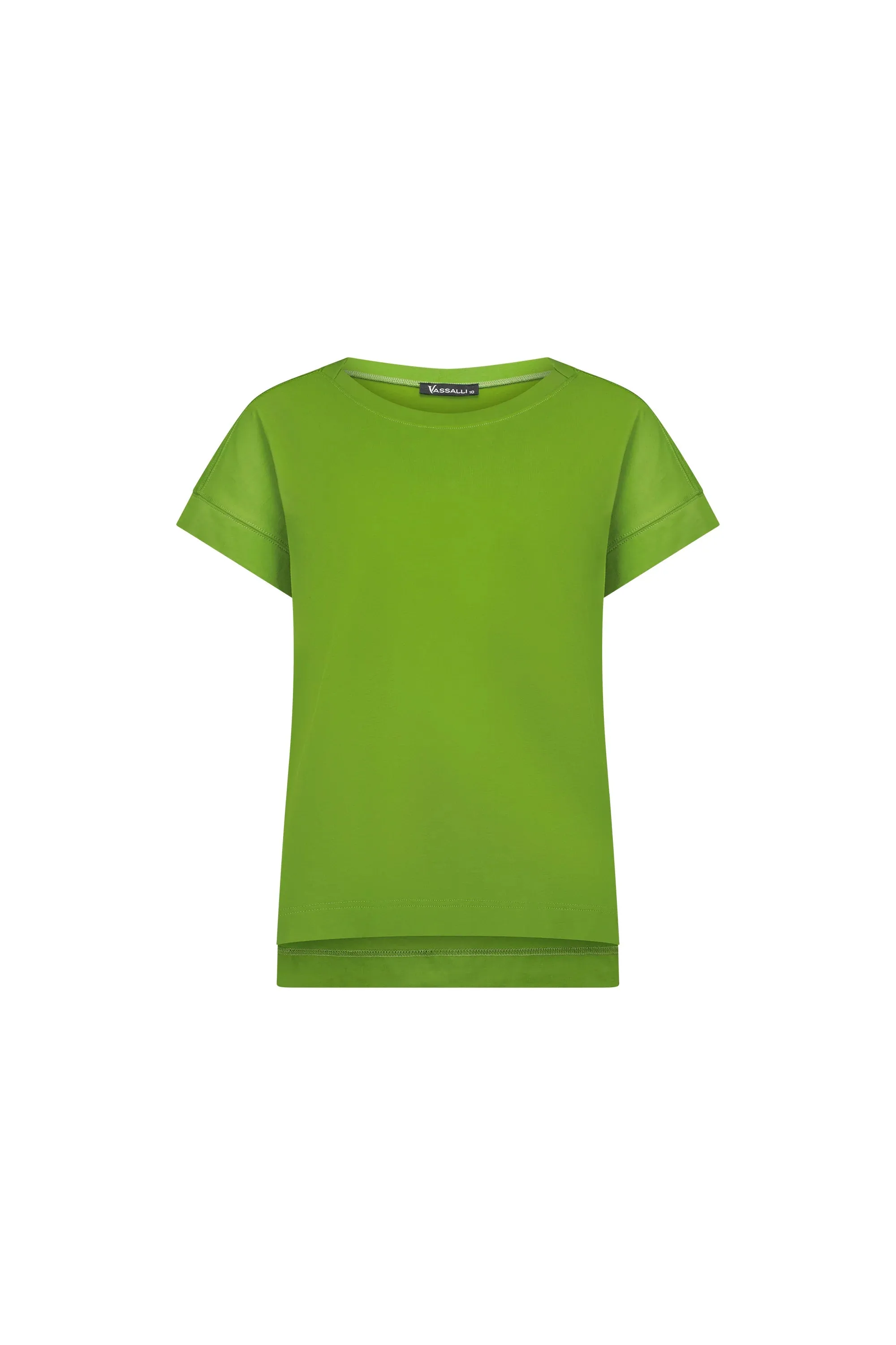 Vassalli - Drop Sleeve Crew Neck Top-Pear