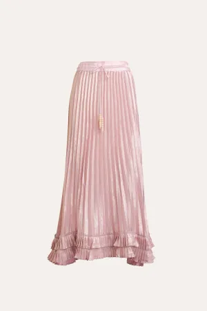 Wanda Pleated LaméSkirt