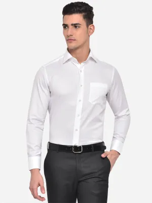 White Striped Slim Fit Formal Shirt | JadeBlue