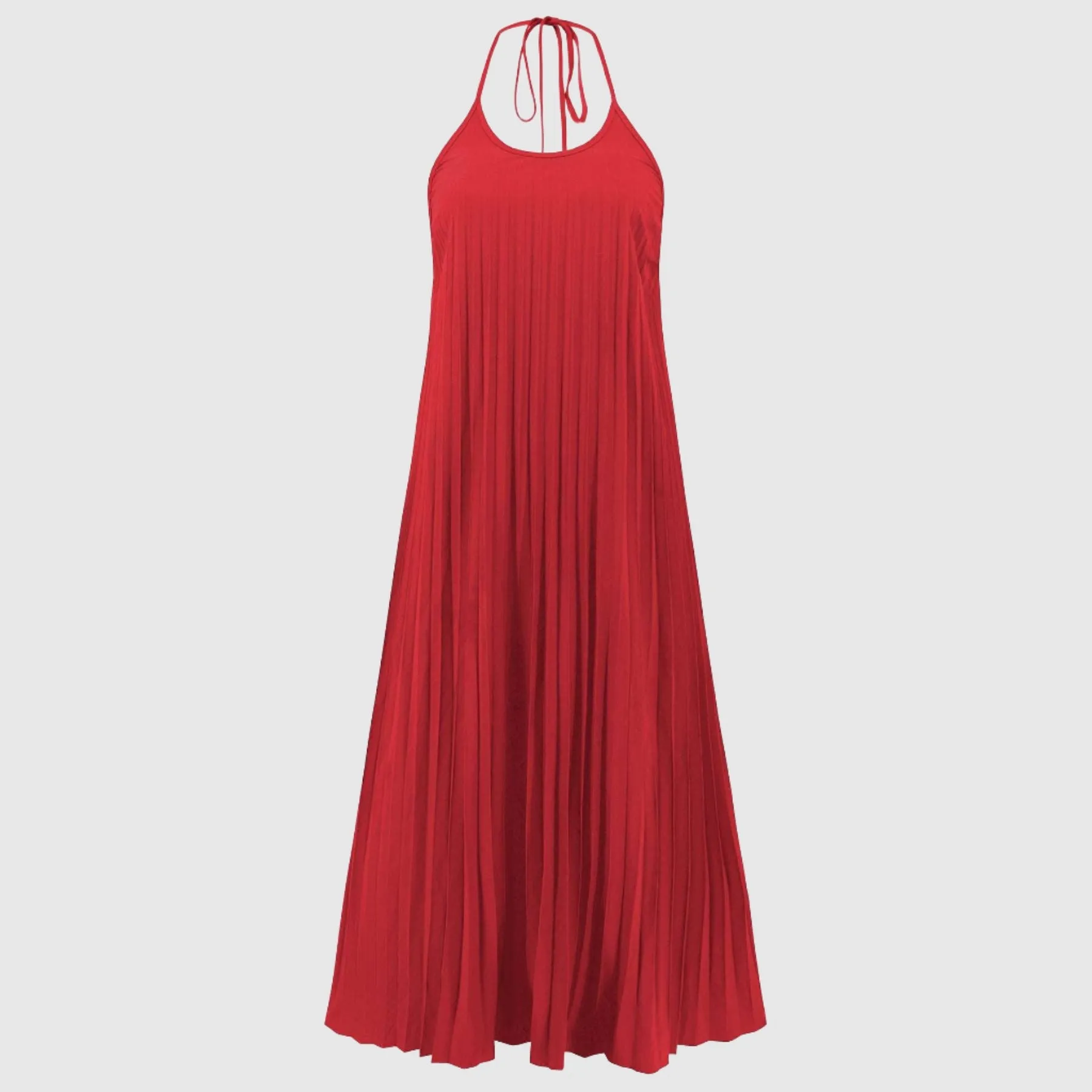 Women's Casual Loose A-line Pleated Dress