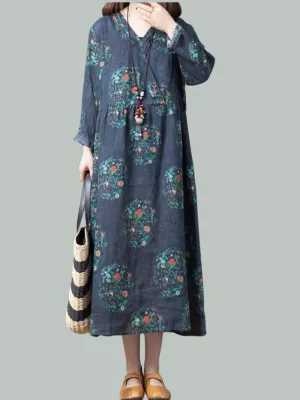 Women's Chic Comfort Spring Loose Printed A-Line Dress